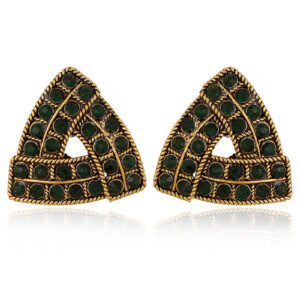Gold N Green Studs Work Wear