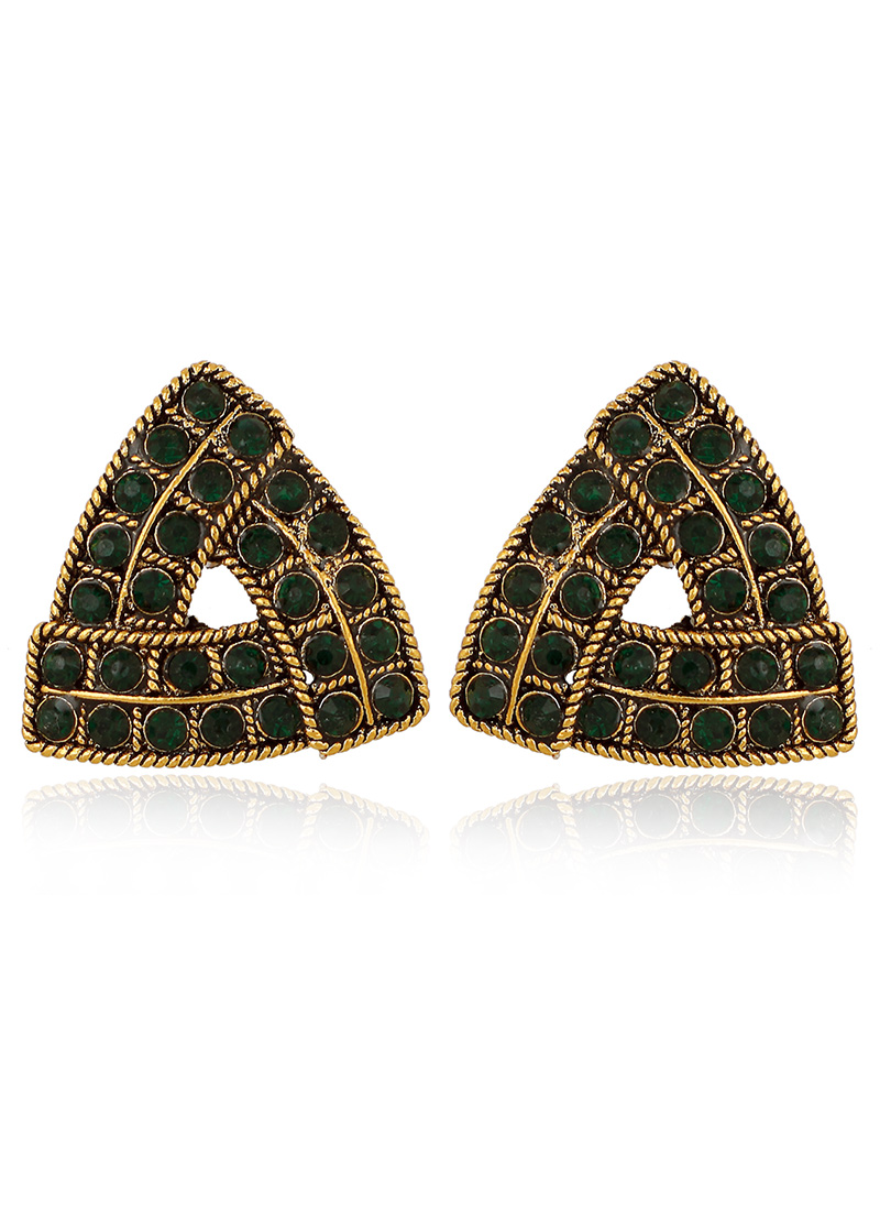 Gold N Green Studs Work Wear